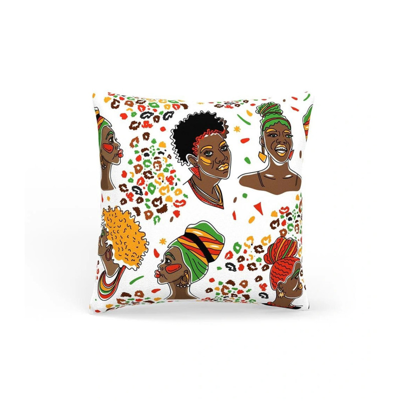 DECORATIVE PILLOW WHITE AFRICAN 45x45