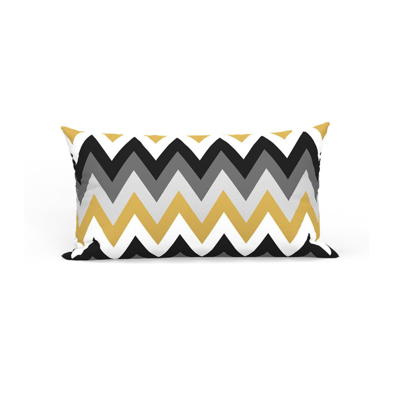 DECORATIVE PILLOW YELLOW GEOMETRIC 50X30