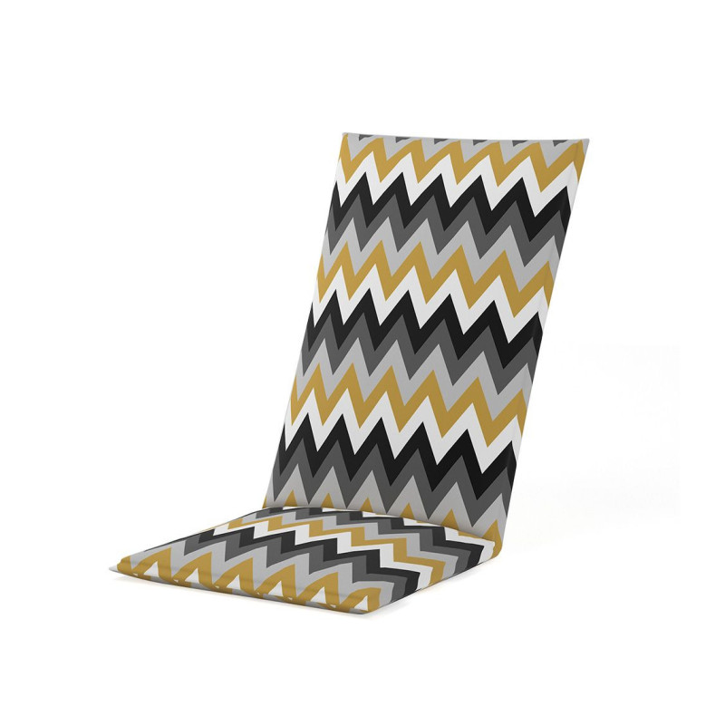 CHAIR CUSHION YELLOW GEOMETRIC