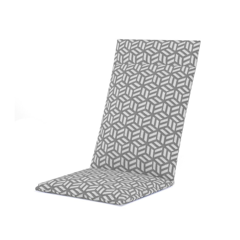 CHAIR CUSHION GREY MEKONG GEOMETRIC